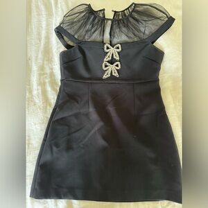 Self Portrait black mini dress